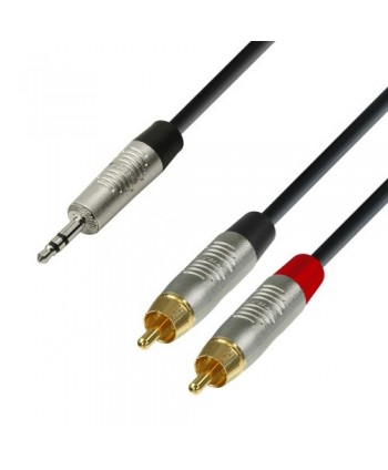 Câble audio stéréo 2 x RCA mâle / jack 3.5 mâle - 10m Longueur Câble 10 m